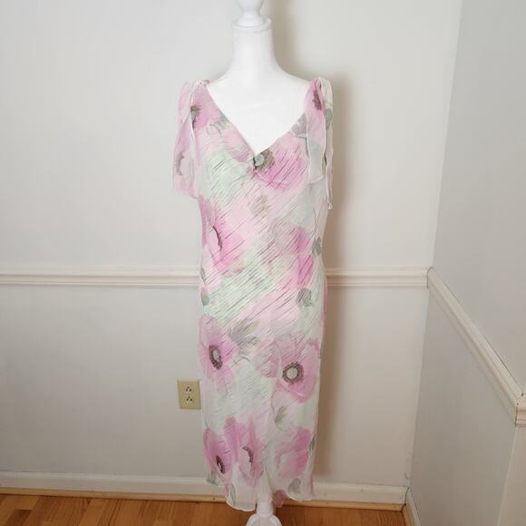 Vtg 90s Y2K Speechless Dress Size 13 Juniors Maxi Fairy Floral Pink WhimsiGoth - Picture 3 of 13